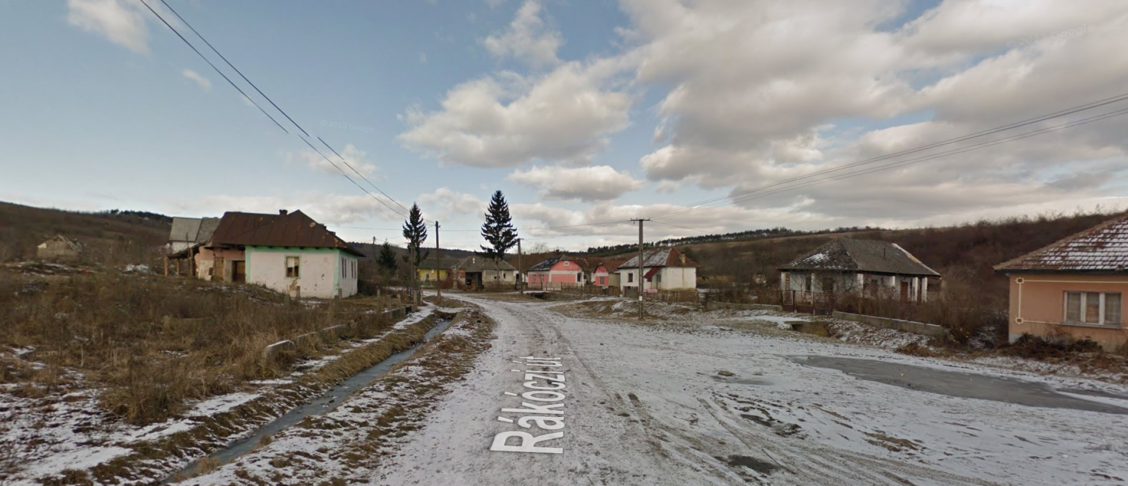 Csetenye utcakép Google Street View fotón